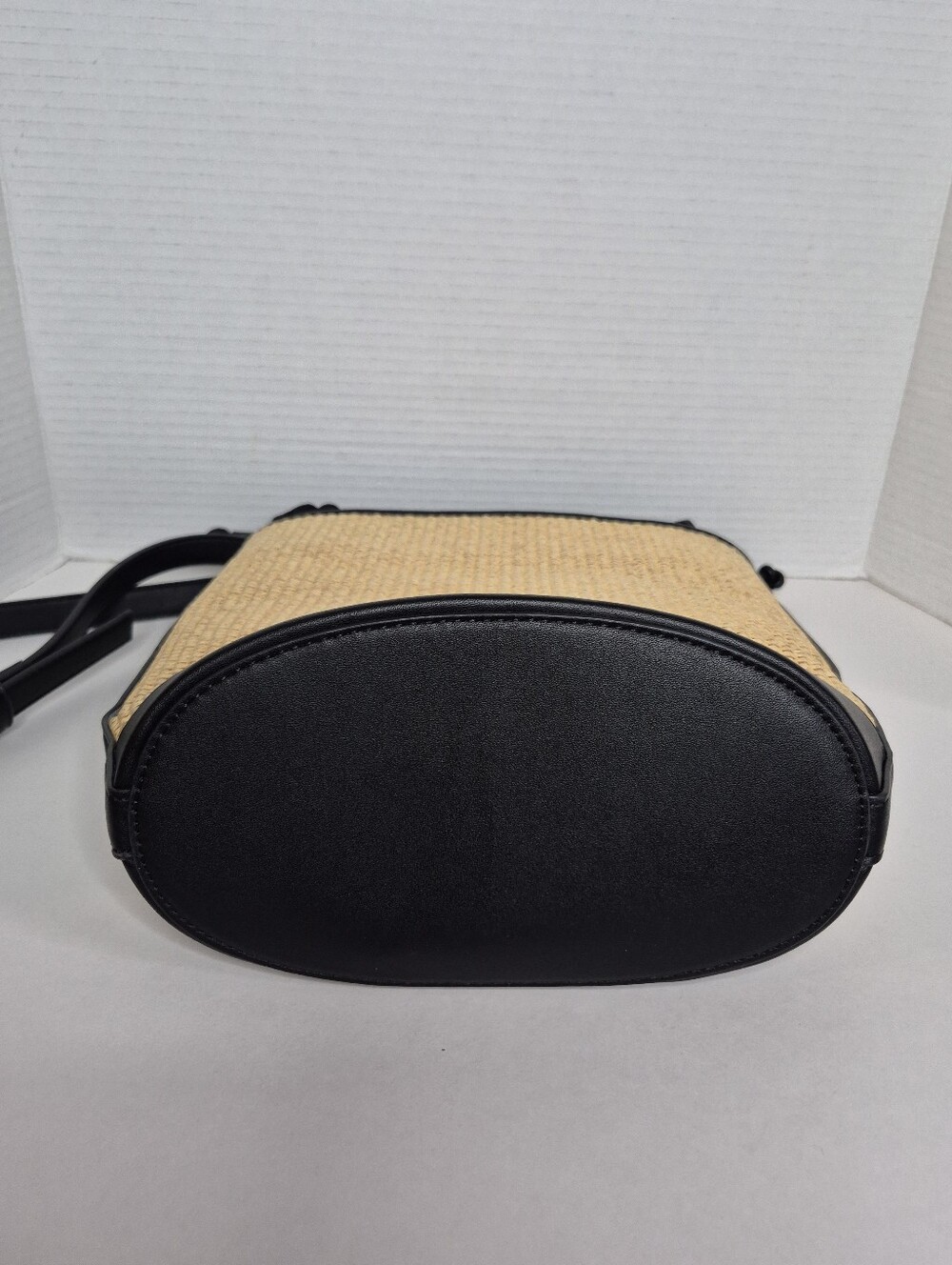 Mango Raffia Effect Medium Bucket Bag Excellent - Picture 9 of 13